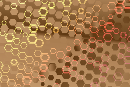 Pink Brown and Yellow Hexagon Background