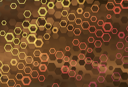 Pink Brown and Yellow Hexagon Shape Background