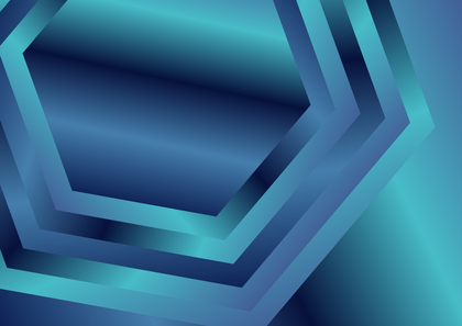 Blue Gradient Concentric Hexagon Shape Background