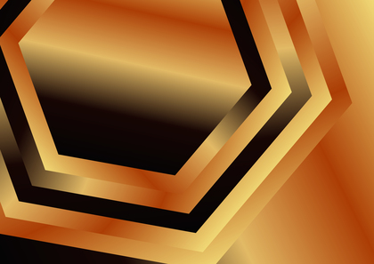 Orange and Black Gradient Concentric Hexagon Background Illustrator