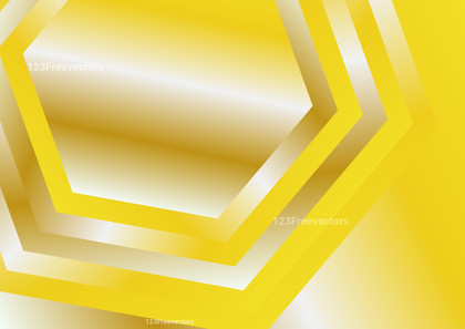 Yellow and White Gradient Concentric Hexagon Shape Background Vector