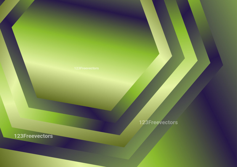 Beige Green and Blue Gradient Concentric Hexagon Shape Background Vector Image