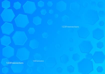 Abstract Blue Gradient Hexagon Background Graphic