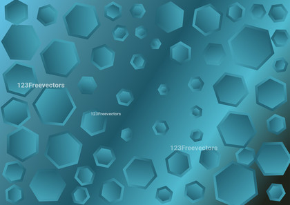 Abstract Blue Gradient Hexagon Shape Background Vector Image