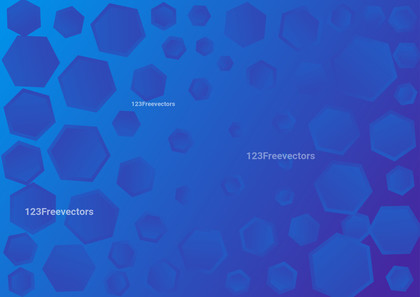 Blue Gradient Hexagon Background Vector Art