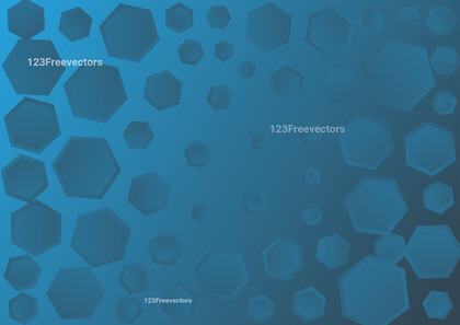 Blue Gradient Hexagon Background Design