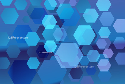 Blue Gradient Hexagon Shape Background