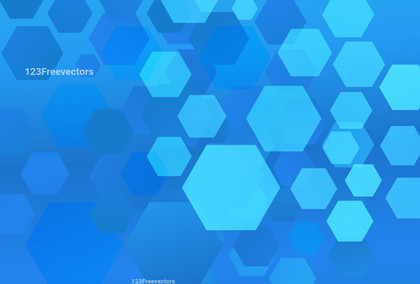 Abstract Blue Gradient Hexagon Background Vector Graphic