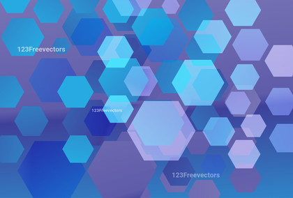 Abstract Blue Gradient Hexagon Shape Background
