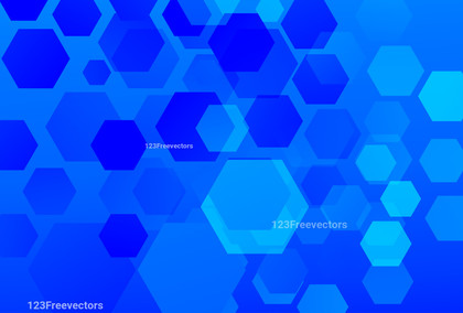 Cobalt Blue Gradient Hexagon Background Image