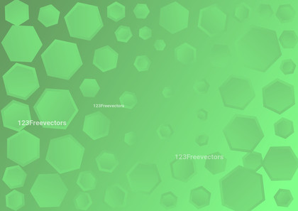 Abstract Pastel Green Gradient Hexagon Shape Background