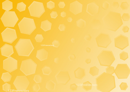 Orange Gradient Hexagon Background