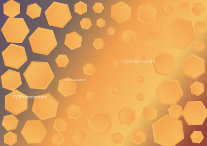 Orange Gradient Hexagon Shape Background