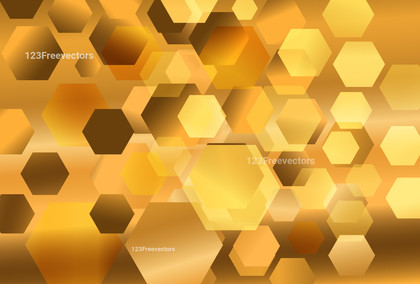 Orange Gradient Hexagon Background Vector