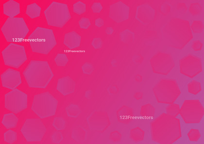 Abstract Pink Gradient Geometric Hexagon Background