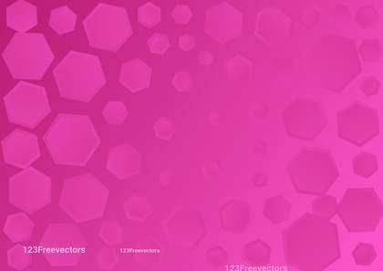 Abstract Pink Gradient Geometric Hexagon Background Illustration