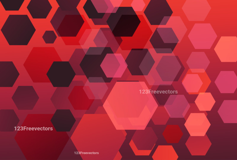 Dark Red Gradient Hexagon Background Illustration