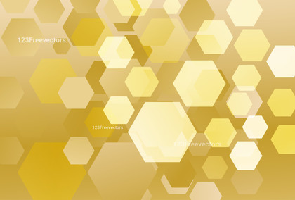 Abstract Yellow and White Gradient Hexagon Background Vector Graphic