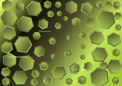 Brown and Green Gradient Hexagon Background