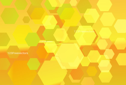 Abstract Orange and Yellow Gradient Hexagon Shape Background Vector