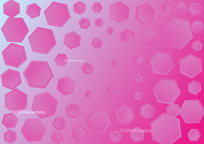 Pink and Grey Gradient Hexagon Shape Background Design
