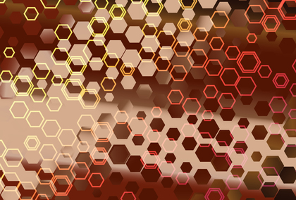 Abstract Red and Brown Gradient Hexagon Background