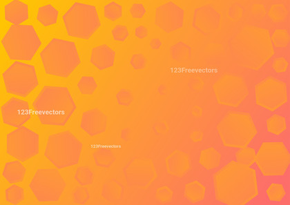 Abstract Red and Orange Gradient Hexagon Shape Background Vector Illustration