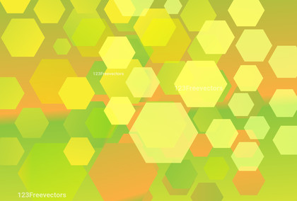 Orange Yellow and Green Gradient Hexagon Background Image