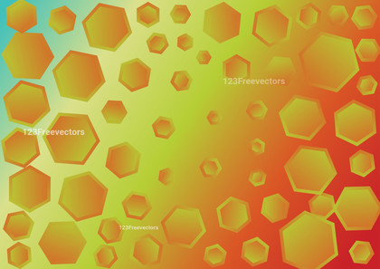 Red Green and Blue Gradient Hexagon Background