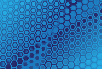 Abstract Blue Gradient Hexagon Pattern Background