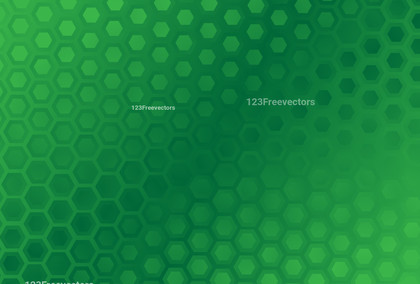Abstract Green Gradient Hexagon Shape Background Design