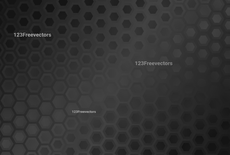 Dark Grey Gradient Hexagon Shape Background