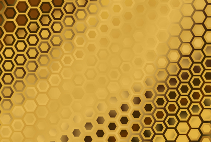 Abstract Orange Gradient Geometric Hexagon Pattern Background
