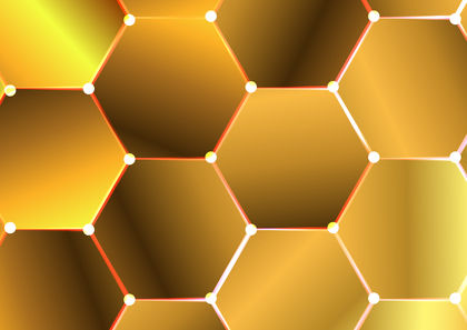 Abstract Orange Gradient Geometric Hexagon Pattern Background Image