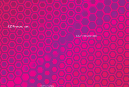 Pink Gradient Hexagon Pattern Background Illustration