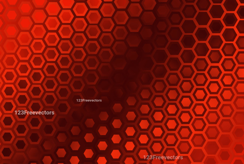Dark Red Gradient Hexagon Shape Background Illustration