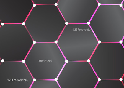 Pink and Grey Gradient Hexagon Pattern Background