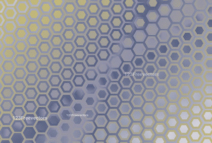 Abstract Yellow Grey and Blue Gradient Geometric Hexagon Pattern Background