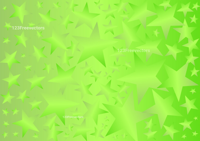 Lime Green Gradient Star Background Vector Graphic