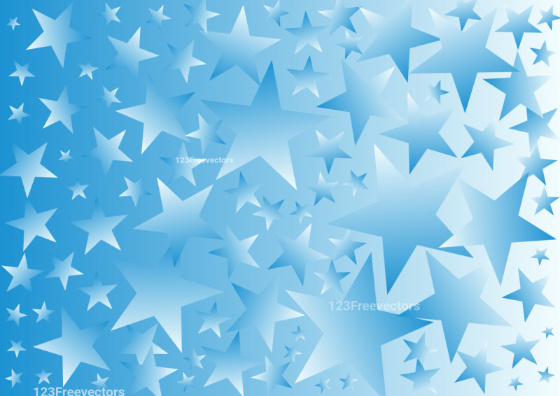 Abstract Blue and White Gradient Star Background