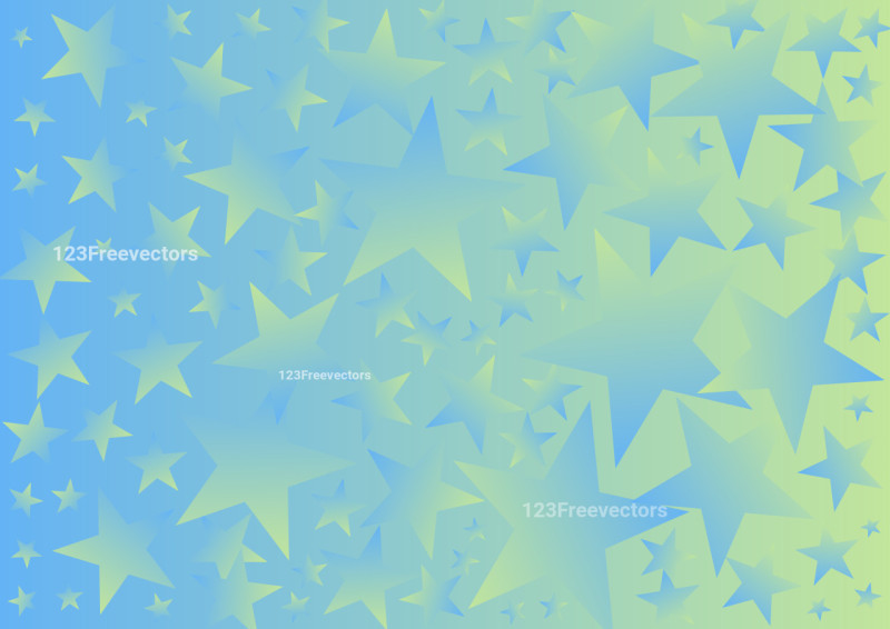 Abstract Blue and Green Gradient Star Background Illustrator