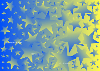 Blue and Yellow Gradient Star Background
