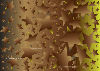 Abstract Yellow and Brown Gradient Star Background Design