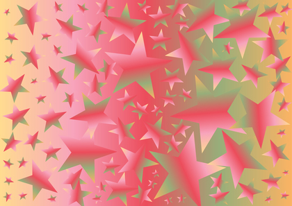 Pink Green and Yellow Gradient Star Background