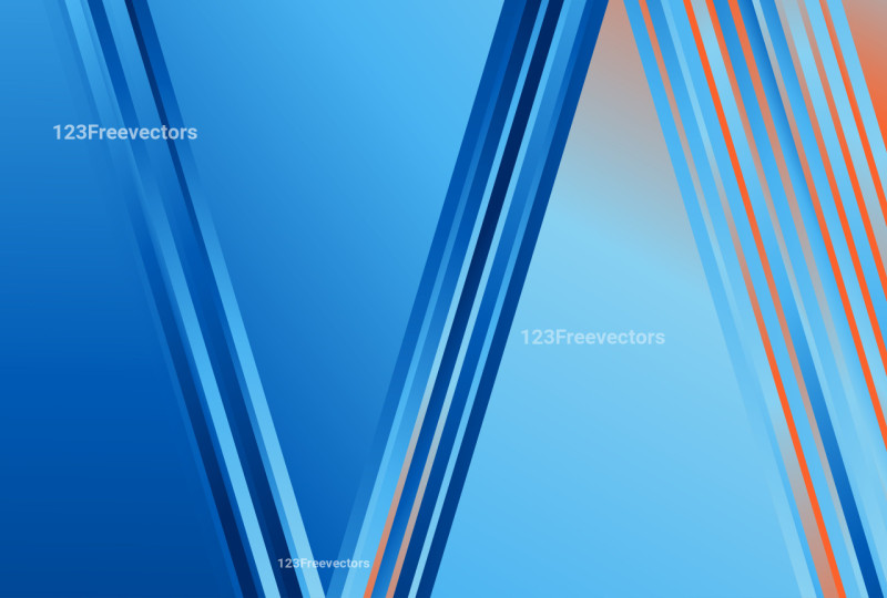 Blue and Orange Gradient Diagonal Lines Stripes Background Illustrator
