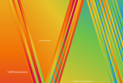 Blue Green and Orange Gradient Diagonal Lines Background Vector Graphic