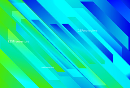 Blue and Green Diagonal Shapes Background