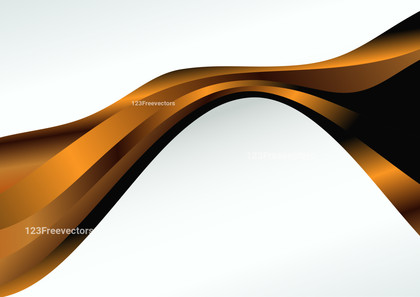 Abstract Orange and Black Business Wave Presentation Illustrator
