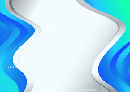 Blue and Green Business Wave Background Image