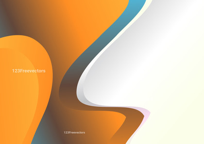 Abstract Blue and Orange Business Wave Presentation Vector Eps